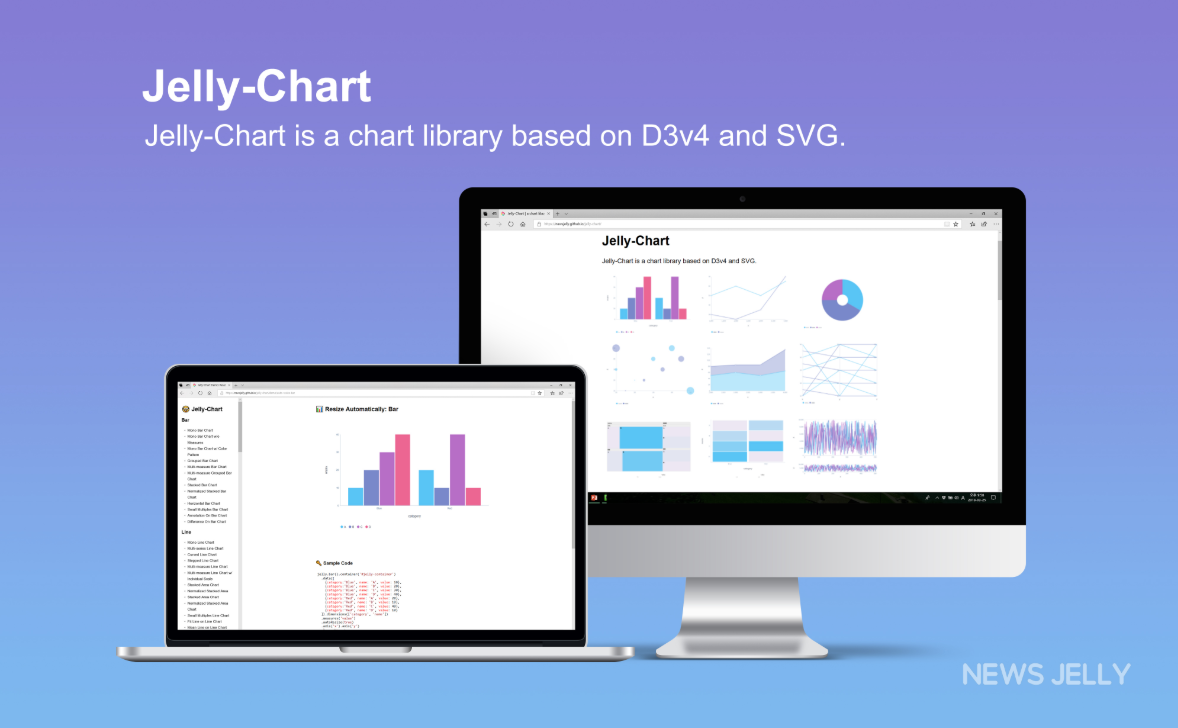 D3v4 및 SVG 기반의 웹 기반 차트 라이브러리, 젤리차트